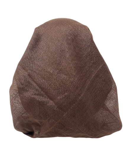 It's Younique OB-SHIM-BR Solid Brown Shimmer Pre-Tied Open Back Bandanna with Velvet Grip Myselflingerie.com
