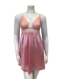 Pen-ky 16050C4 + 26760C4 Powder Rose Lace Bust Support Chemise &amp; Wrap Set Myselflingerie.com