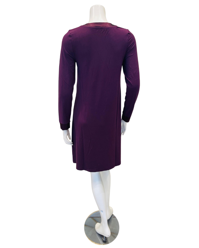 Fleur't 639 Vino Modest Nightshirt with Shelf Bra Myselflingerie.com