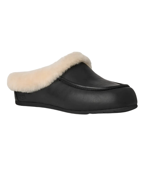 UGG Black Leather Ansley Mule Myselflingerie.com