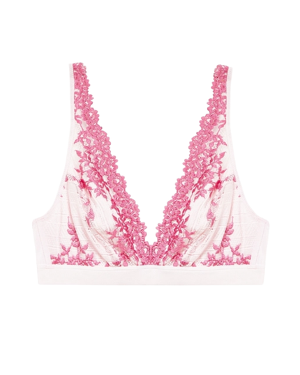 Wacoal 852191 Ballet Slipper/Chateau Rose Embrace Lace Wire Free Bralette Myselflingerie.com