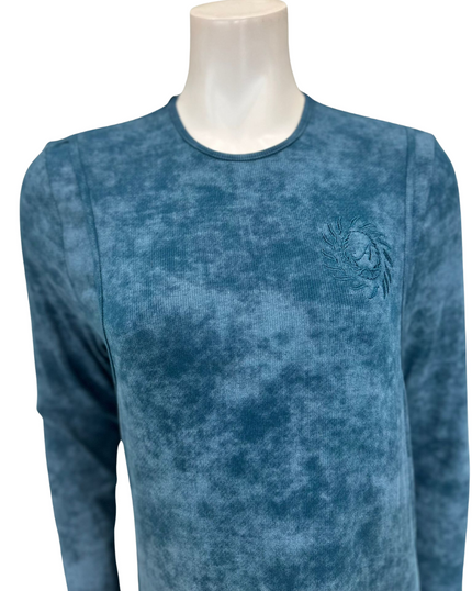 Angelice S-7413 Peacock Logo Ribbed Modal Coverall Nursing Nightgown Myselflingerie.com