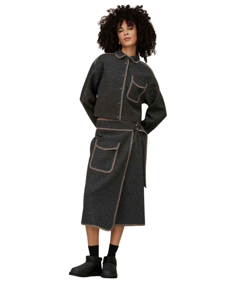 UGG 1172213 Black Heather Toria Jacket Myselflingerie.com