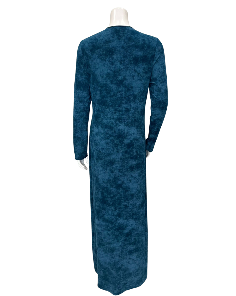 Angelice S-7413 Peacock Logo Ribbed Modal Coverall Nursing Nightgown Myselflingerie.com
