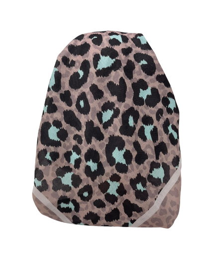 It's Younique OB-LEO-BL Blue Leopard Pre-Tied Open Back Bandanna with Velvet Grip Myselflingerie.com