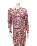 Lunderbeck N5098-24B Multi Print Paisley Cotton Nursing Nightgown Myselflingerie.com