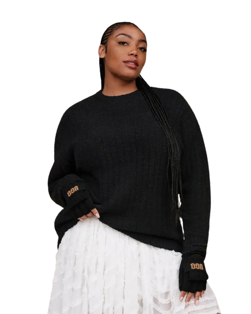 UGG 1163151 Black Ribbed Riz Top Myselflingerie.com