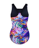 Flamingo 22FL040 Multicolor Ocean Swirl Print Teen Bathing Suit Removable Cups Myselflingerie.com