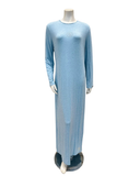 54343276PB Logo Blue Melange Pull On Modal Nightgown