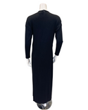 Mega Dreams 392521 Blue Side Flower Ribbed Modal Nursing Nightgown Myselflingerie.com