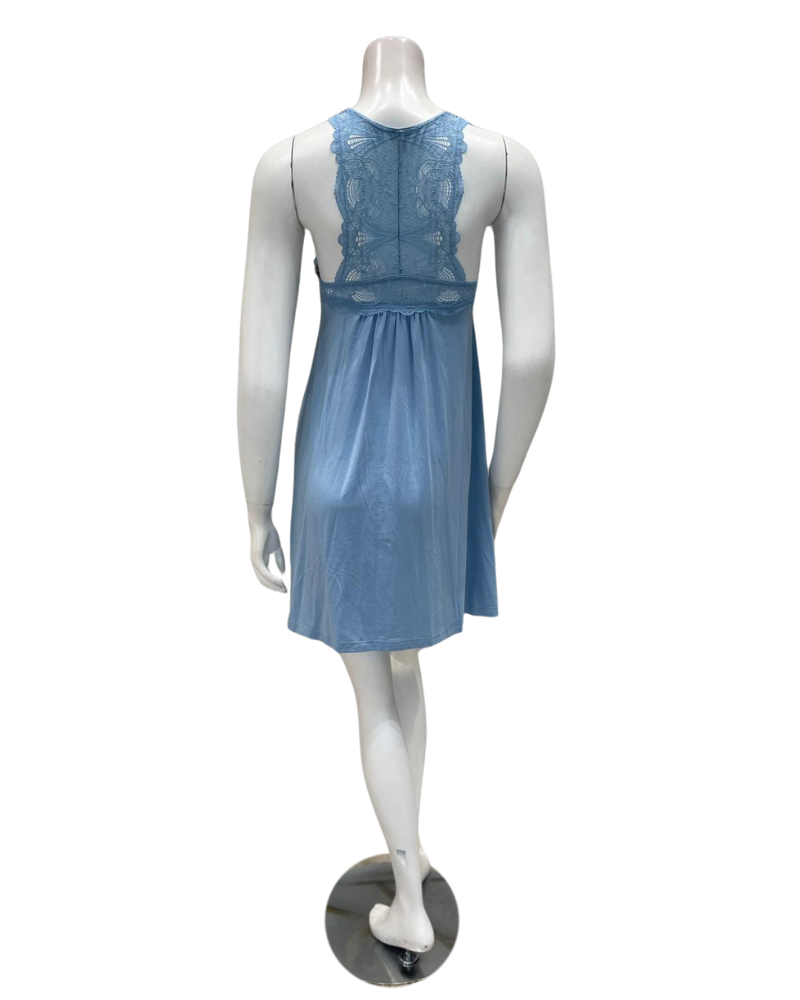 Fleur't 630 Bluebell Lace T-Back Short Modal Chemise Myselflingerie.com