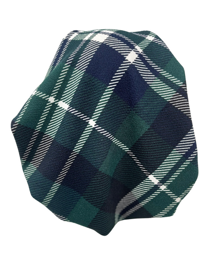 Triple Up BUL1064 Green & White Plaid Unlined Pre-Tied Bandanna Myselflingerie.com