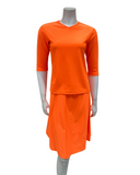 Jackie O' 2PC-SWMCV-NOR Neon Orange Junior Swim Top & Skirt Set Myselflingerie.com