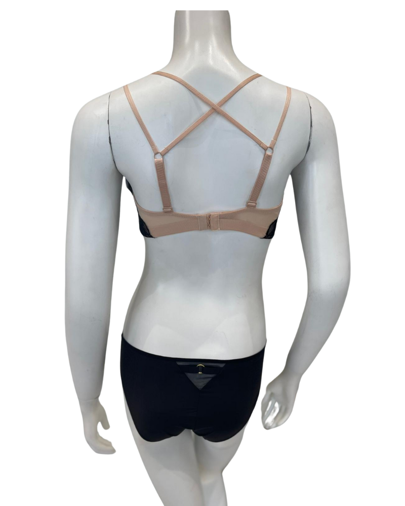 Chantelle 12N8+12M3 Midnight Flowers Bralette and Panty Set Myselflingerie.com