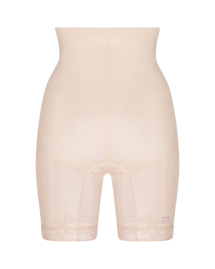 Custom Maid 682 Beige Firm Control High Waisted Panty Girdle with Legs Myselflingerie.com