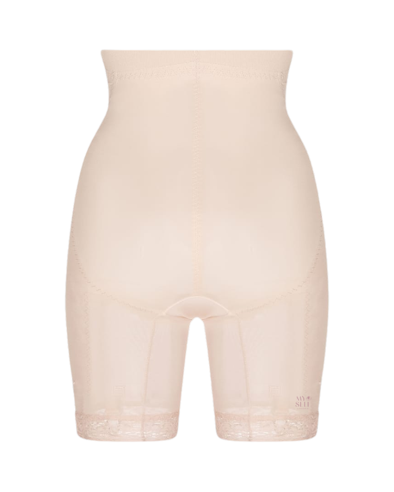 Custom Maid 682 Beige Firm Control High Waisted Panty Girdle with Legs Myselflingerie.com