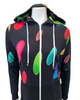 ESPi ANT230 Multi Color Circles Print Black Cotton Teen Hoodie Myselflingerie.com