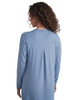 Ellwi 1321 Blanket Stitch Sky Blue Button Down Cotton Nightgown Myselflingerie.com