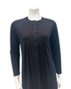 Chicolli N5030-23A Black Swing Bamboo Cotton Button Down Nightgown myselflingerie.com