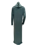 Velvet AL761SG Sage Ribbed Modal Pull On Nightgown with Hoodie Myselflingerie.com