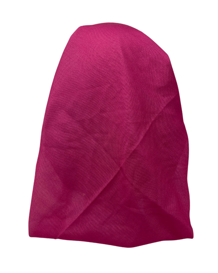 It's Younique OB-SOL-PNK Solid Pink White Border Pre-Tied Open Back Bandanna with Velvet Grip Myselflingerie.com