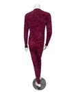 Angelice S-7143 Merlot Emblem Ribbed V Neck Modal Pajamas Set Myselflingerie.com