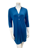 Fleurt 6004 Peacock Dolman 3/4 Sleeve Modal Nightshirt Myselflingerie.com