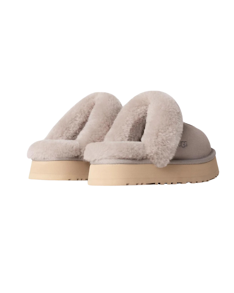 UGG 1122550 Camp Fire Disquette Slippers with Fur Trim Myselflingerie.com