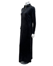 ORD DRP26W7026 Black Velour Zipper Lounger with Ribbed Collar Myselflingerie.com