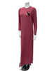 Angelice S-7466 Deep Pink Velour Pocket Button Down Modal Nightgown Myselflingerie.com