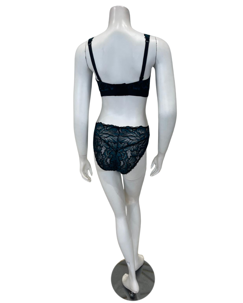 Cosabella ENCAN1302 + 0561 Black/Canale Encantata Curvy Bralette Set Myselflingerie.com