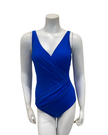 Gottex 25LL178 Royal Blue Lattice Square Neck Swimsuit Myselflingerie.com