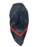 It's Younique OB-PAI-MU Multi Black Paint Splatter Pre-Tied Open Back Bandanna with Velvet Grip Myselflingerie.com