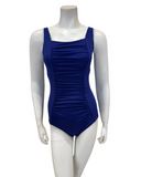 Flamingo 23FLW01-BL Blue Shirred Soft Cups Swimsuit Myselflingerie.com