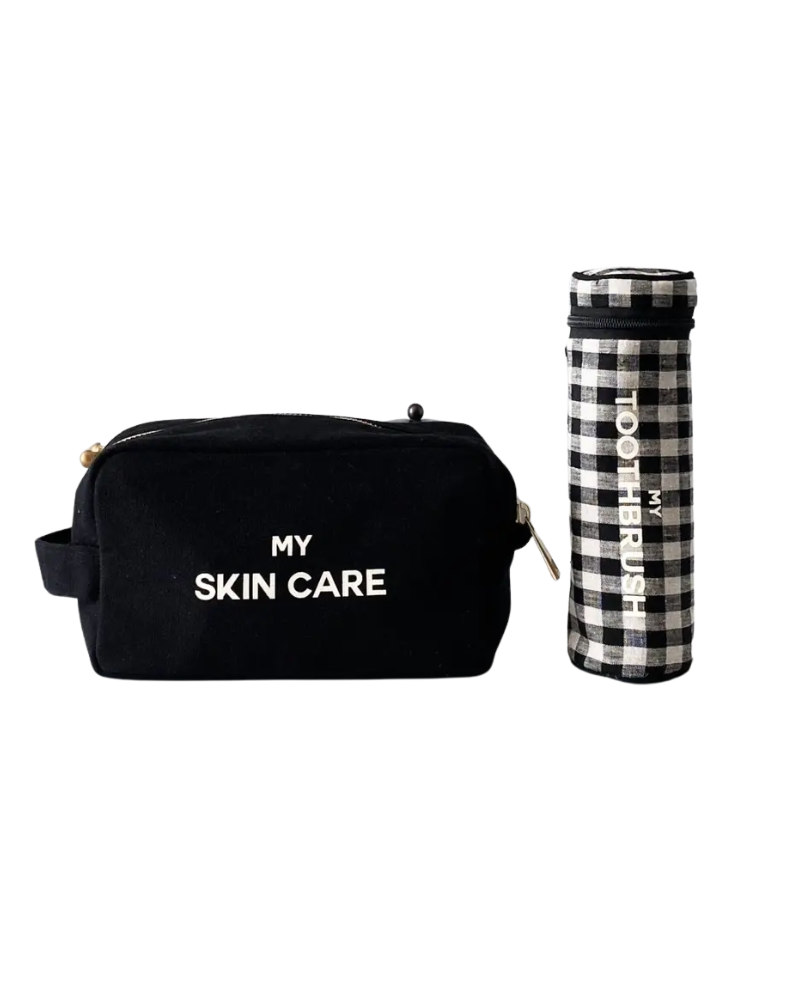 MSCPBK Black My Skin Care Organizing Pouch