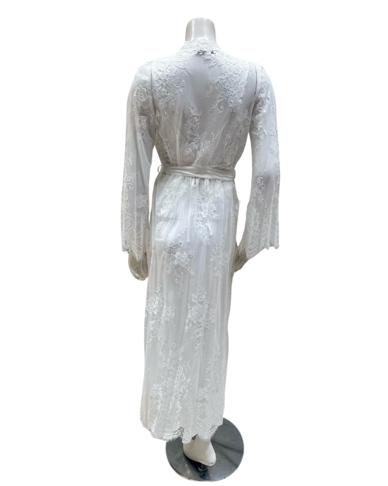 In Bloom MRM021 + MRM035 Ivory Lace Marry Me Gown & Robe Set Myselflingerie.com