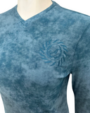Angelice S-7143 Peacock Emblem Ribbed V Neck Modal Pajamas Set Myselflingerie.com
