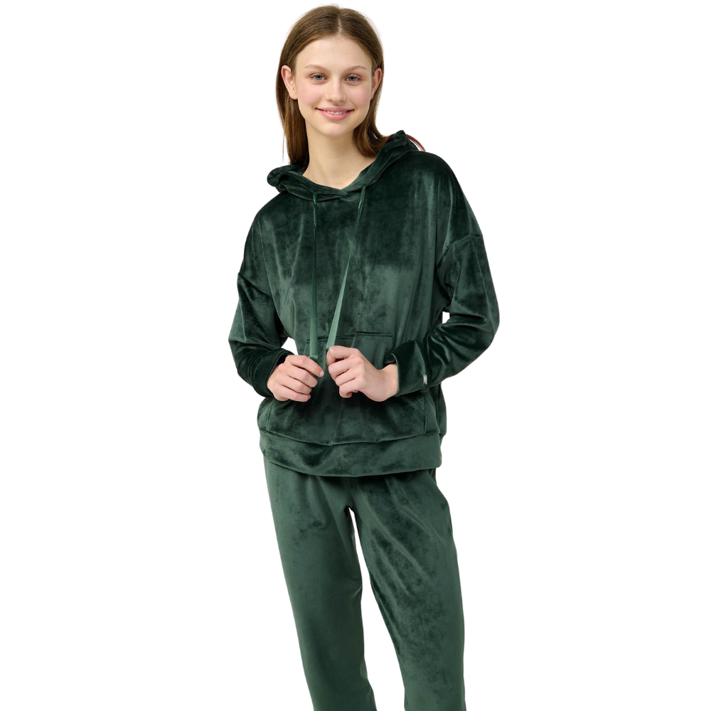 Vamp 23083 Green Teal Velour Pajamas Lounger Set Myselflingerie.com