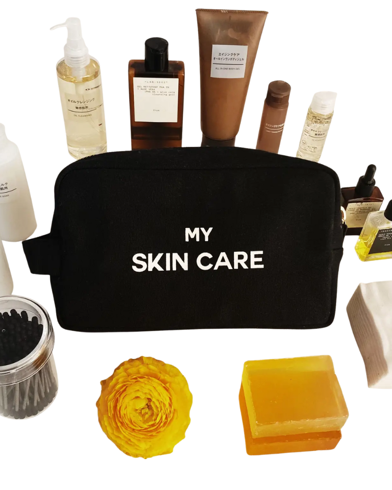 MSCPBK Black My Skin Care Organizing Pouch