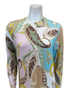 Furstenberg 45303776LI Summer Paisley Motifs Button Down Modal Nightgown Myselflingerie.com