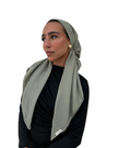 Scarf Bar Solid Olive Cotton Classic Pre-Tied Bandanna with Full Grip Myselflingerie.com