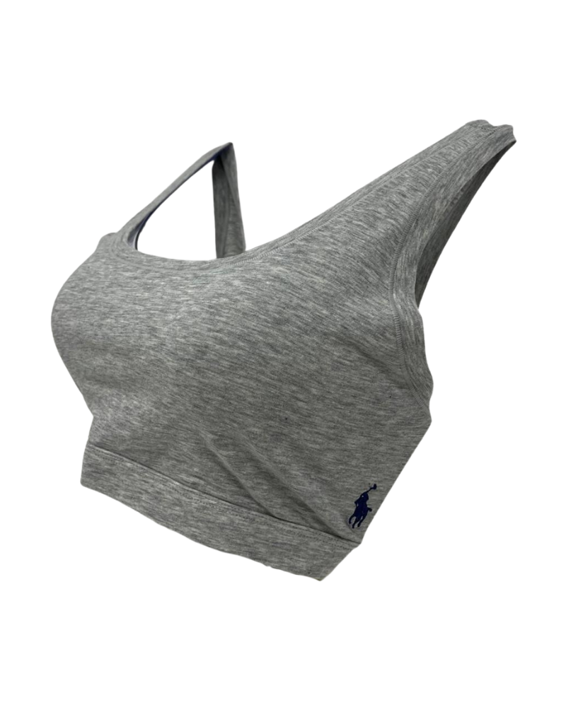 Polo by Ralph Lauren 4P0499-R3202 Heather Grey Cotton Blend Bralette Myselflingerie.com