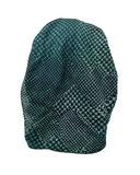 Ahead VT2424-25 Green Houndstooth Mix Versatile Style Long Tails Open Back Pre-Tied Bandanna Myselflingerie.com