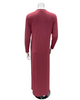 Angelice S-7466 Deep Pink Velour Pocket Button Down Modal Nightgown Myselflingerie.com