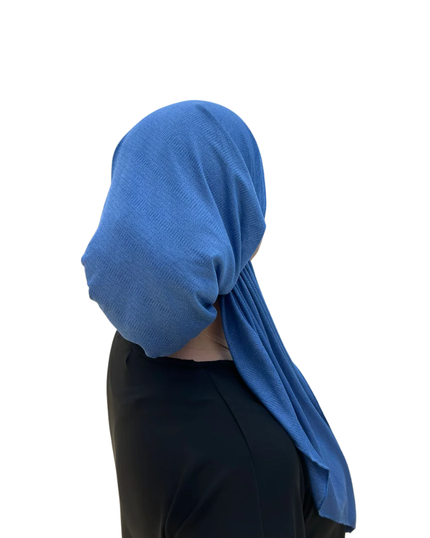 Scarf Bar SB Blue Jean Dri Fit Pre-Tied Bandanna with Velvet Non Slip Grip Myselflingerie.com