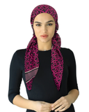 Cherie Black/Berry Adjustable Pre-Tied Open Back Bandanna