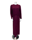 Velvet AN1861WN Wine Drawstring Modal Nursing Nightgown Myselflingerie.com