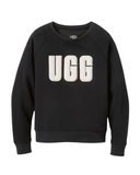 1123718 Black/Cream Madeline Fuzzy Logo Crewneck Sweater