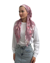 TYED Pink Summer Blossom Adjustable Pre-tied Bandanna with Velvet Grip