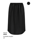 S6650 Black Taffeta Half Slip 25